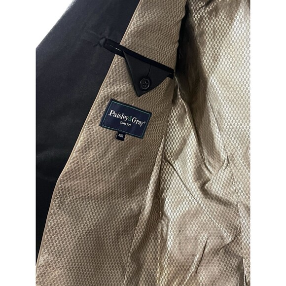 Paisley & Gray Blazer Men Size 40R Slim Fit Dragon Allover Print Sports Jacket - Picture 10 of 13